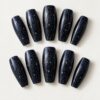 Midnight Sparkle Coffin Nails design preview
