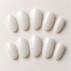 Milky White Oval Press Ons design preview