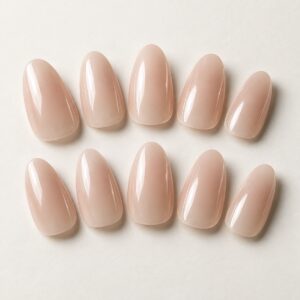 Sheer Nude Everyday Press On Nails design preview