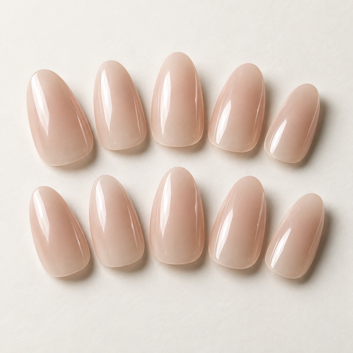 Sheer Nude Everyday Press On Nails design preview