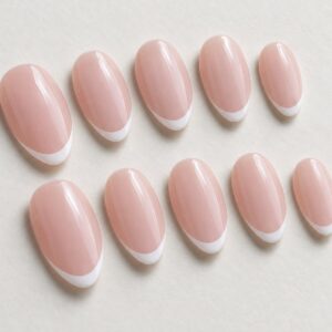 Soft Pink Micro French Press-Ons close-up design preview