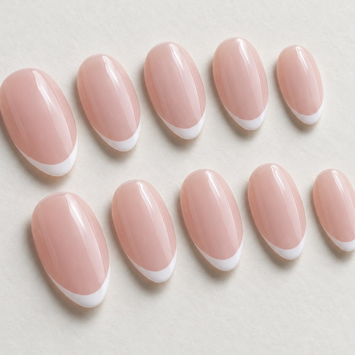 Soft Pink Micro French Press-Ons close-up design preview